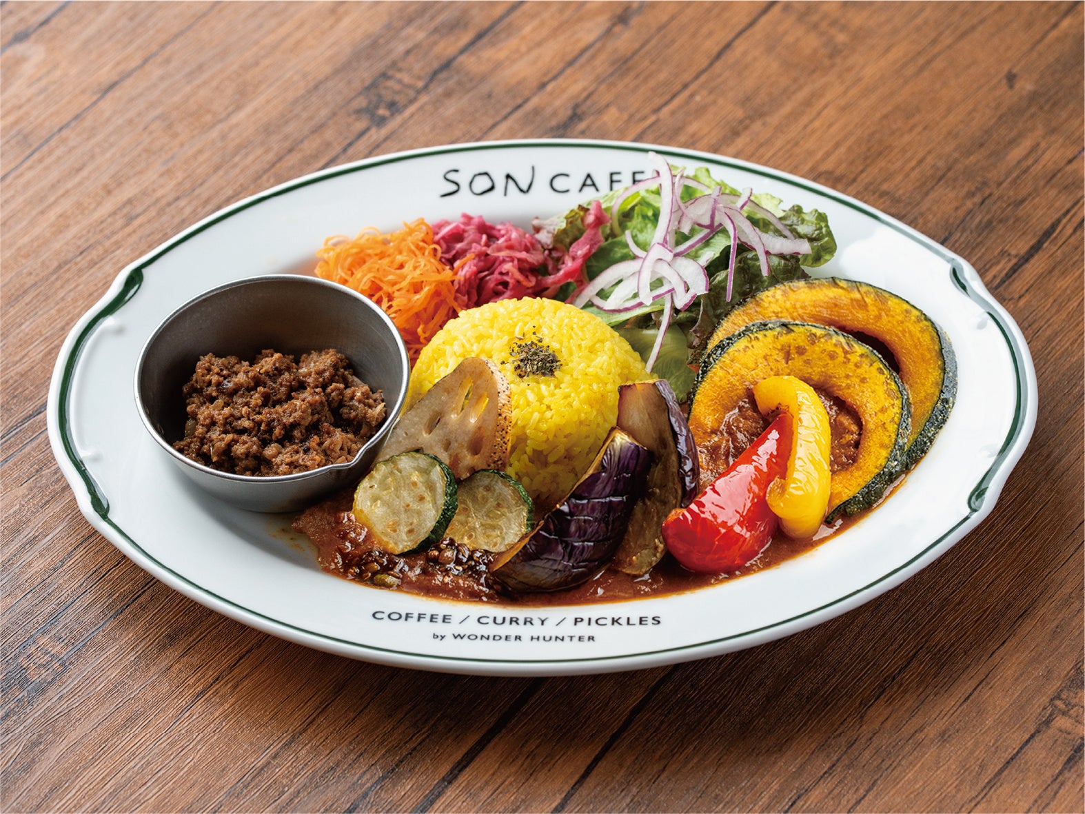 SON CAFEの2種あいがけ季節の泉州野菜カレーの公式メニュー画像