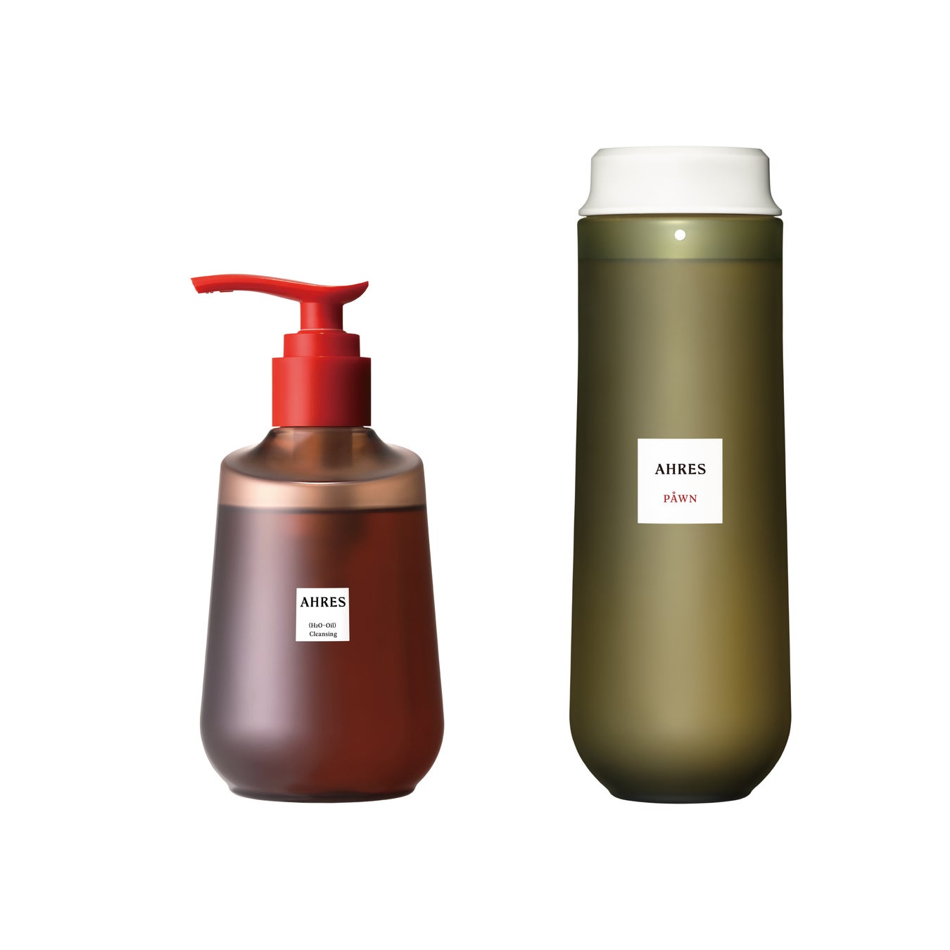 開店発表で紹介されたAHRES Signature Kit Oilのクレンジングと化粧水