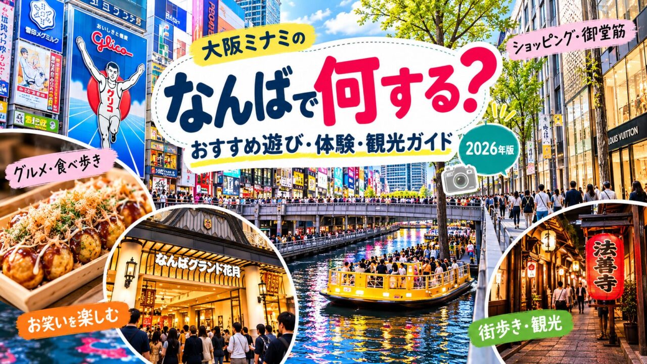 【2026年版】なんばで何する？大阪ミナミのおすすめ遊び・体験・観光ガイド