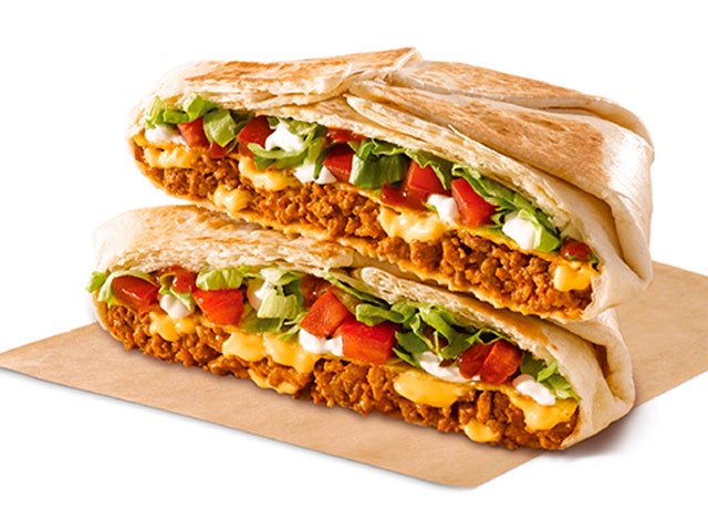 六角形に包んだTaco Bellのクランチラップスプリームの公式商品イメージ