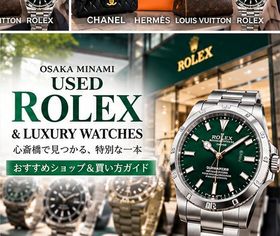 【2026年最新版】心斎橋で中古Rolexを探すなら？ロレックス・高級時計ショップ比較＆買い回りガイド — 記事のサムネイル